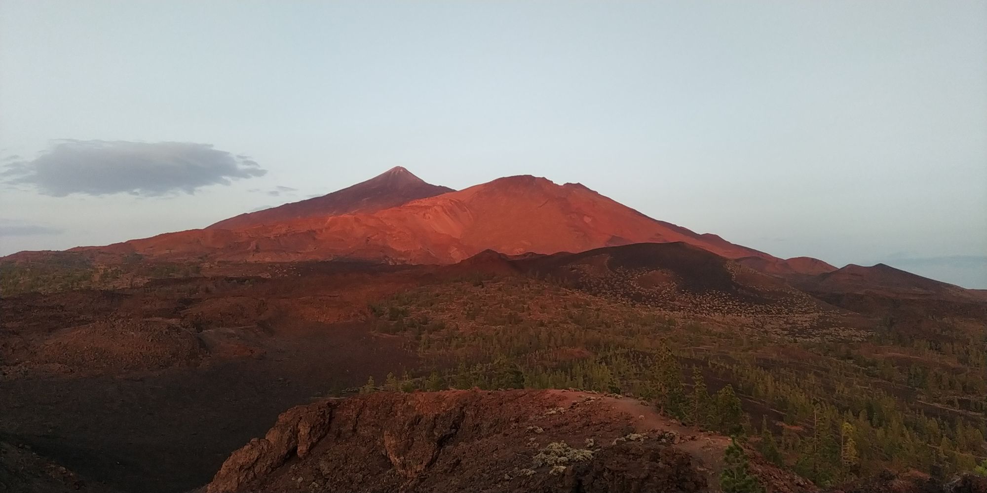 Picture of a sunset with views on the Teide volcano. Unrelated to the main topic, but just to do a break.