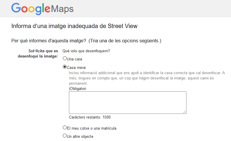 Com esborrar casa teva de Google Maps